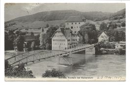 Kaiserstuhl (AG) Schloss Roetteln - Brücke über Rhein - 1907