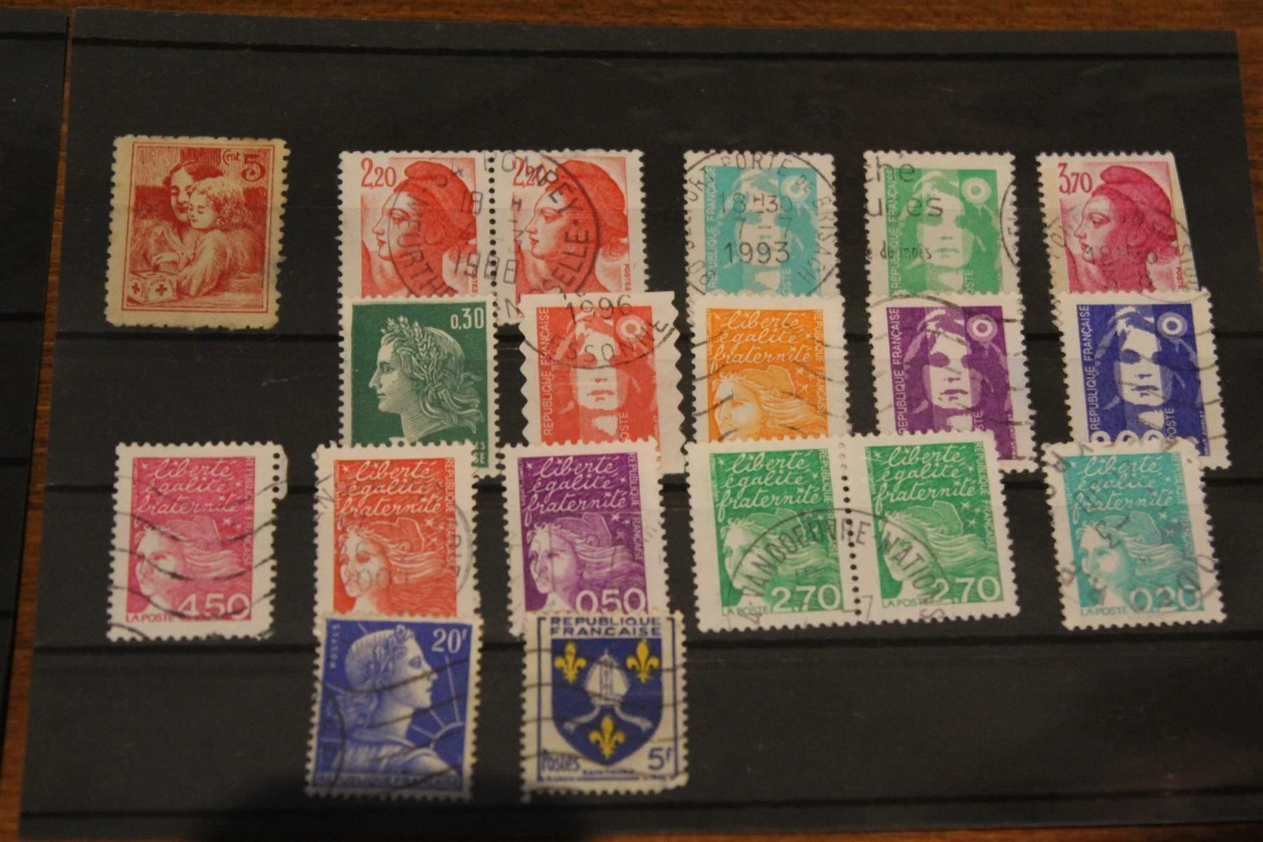 Alle Briefmarken: 2 Steckkarten - Frankreich – Gebraucht aus Reinach BL von Haexli_46 1