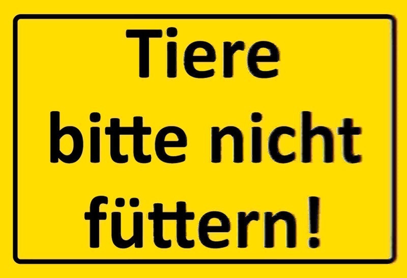 Insegne: Blechschild-TIERE BITTE NICHT FÜTTERN – Nuovo e nell'imballaggio originale da Rupperswil venduto da big-one-sale
