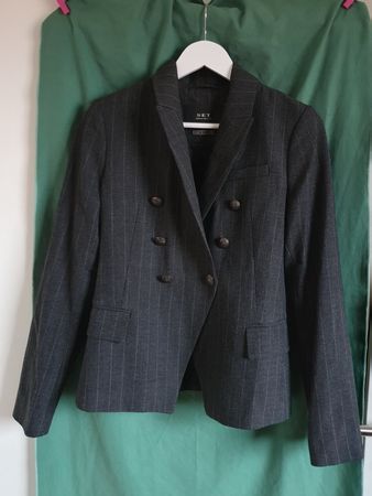 SET Urban Deluxe Nadelstreifen Blazer Dunkel Grau Grösse M
