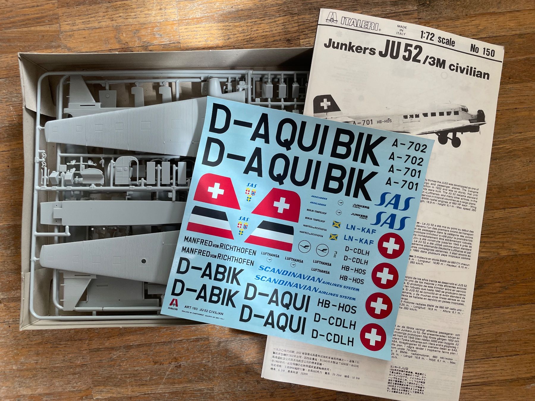Kit di costruzioni: Modellbausatz JU 52 – Nuovo e nell'imballaggio originale da Kloten venduto da Stefan-74 1