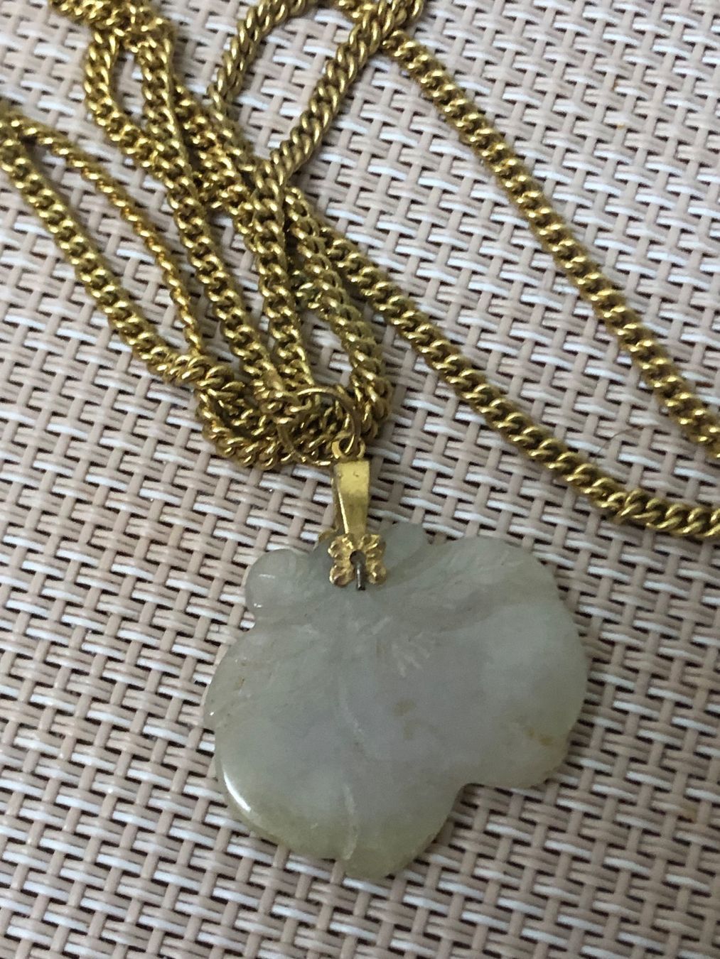 Catenine: Vintage Kette mit Jade Anhänger – Usato da Spiegel b. Bern venduto da Rogger72 2