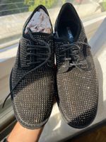 New suede leather loafers with stones  size 37 (insole 24cm)