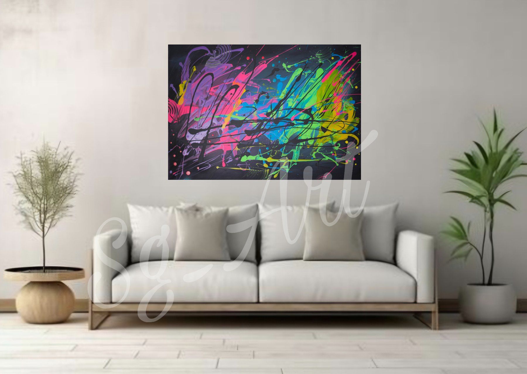 Foto & Immagini: Acrylbild abstrakt modern bunt Explosion Unikat Neu – Nuovo e nell'imballaggio originale da Rheinau venduto da Sussel