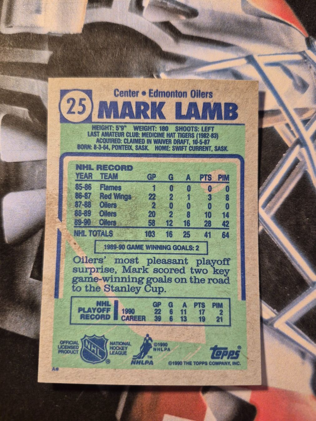 Topps Sammelbilder & Trading cards: NHL Mark Lamb Edmonton Oilers – Gebraucht aus Treiten von Sauber73 1