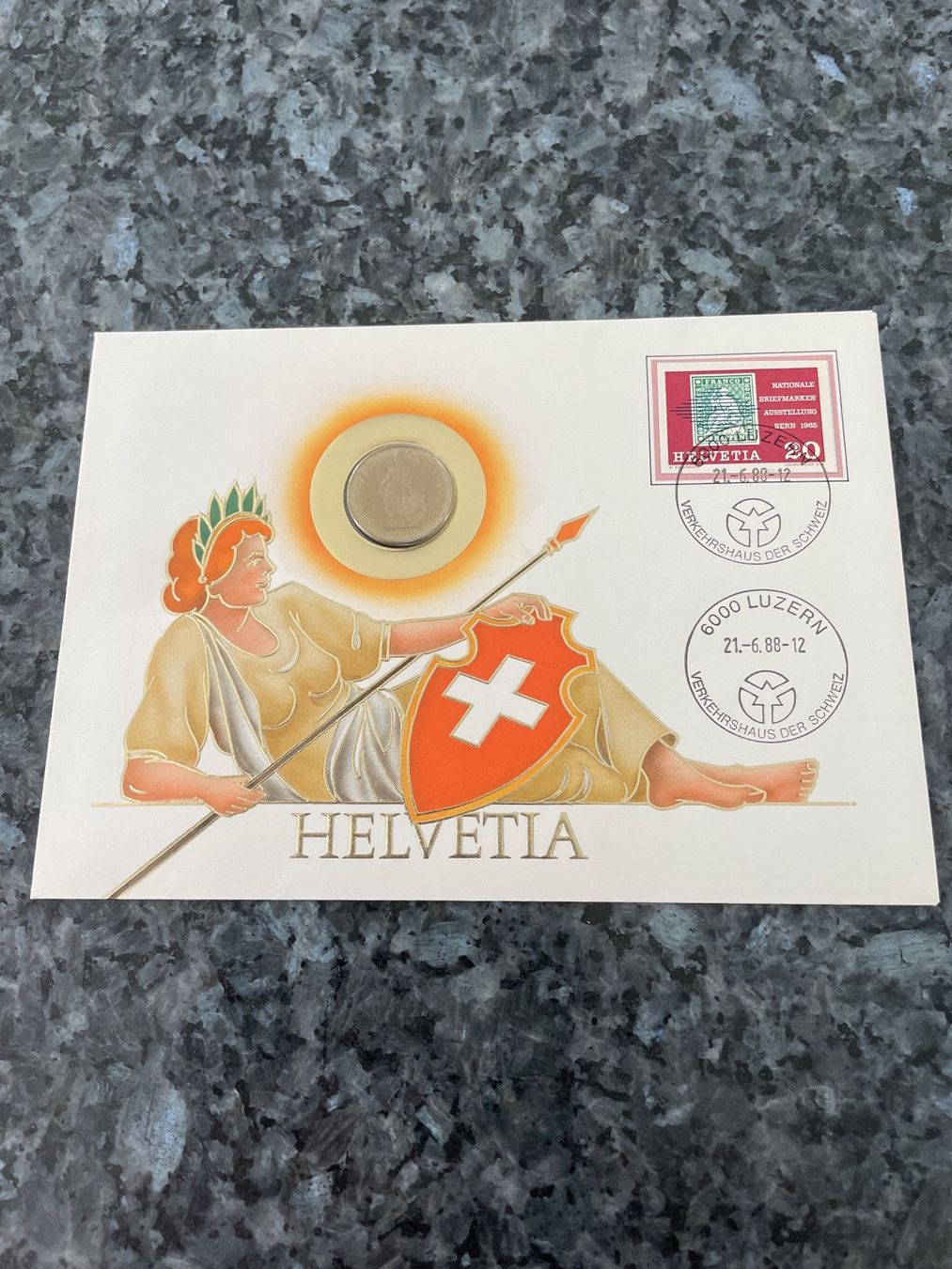 Alle Münzen: Numisbrief Helvetia 20er Marke – Neu (gemäss Beschreibung) aus Schlossrued von Julio25