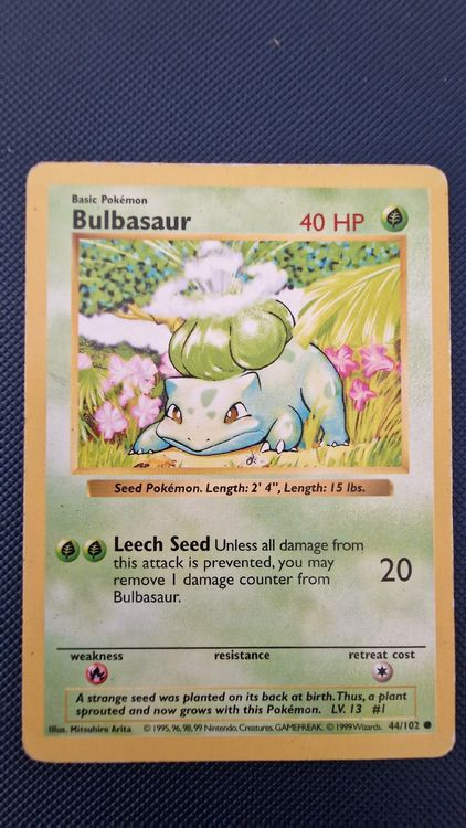 Bulbasaur [Shadowless] #44 – Pokémon Base Set (Gebraucht) in Veytaux ...