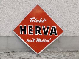TOLLES ALTES REKLAME BLECHSCHILD HERVA
