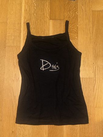Schwarzes Top mit Silber Aufdruck