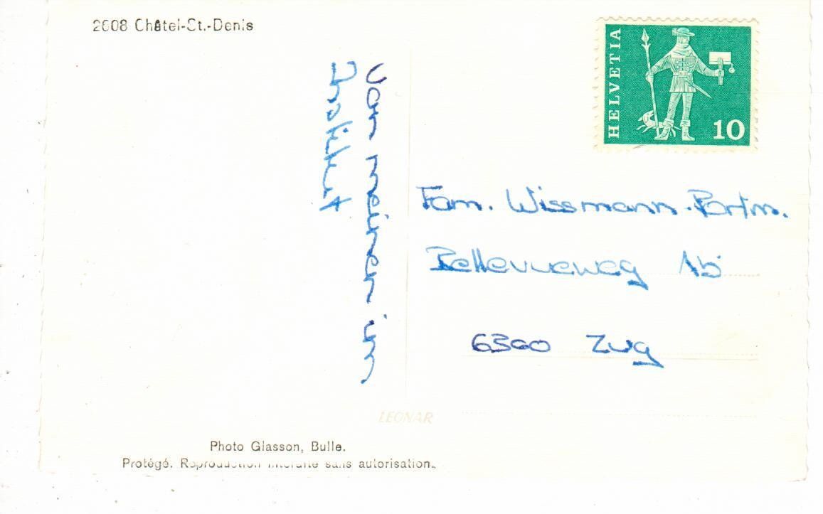 Cartes postales: Châtel St. Denis – D'occasion à Wolhusen par Curver9 1