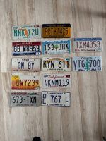 12 plaques voitures américaines originales