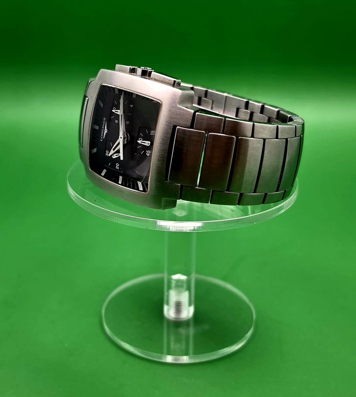Longines Orologi: LONGINES OPOSITION SQUARE CHRONOGRAPH DATE ALL STAINLESS STE – Usato da Neftenbach venduto da Taschen-Uhren 9