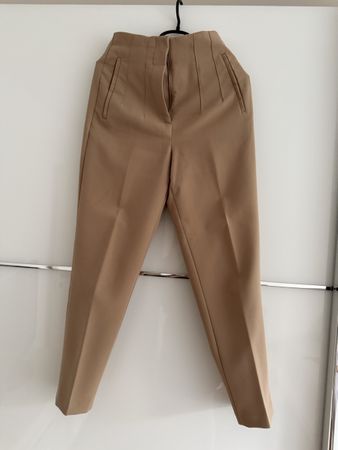 Damen Stoffhose beige hoher Bund neuwertiger Zustand