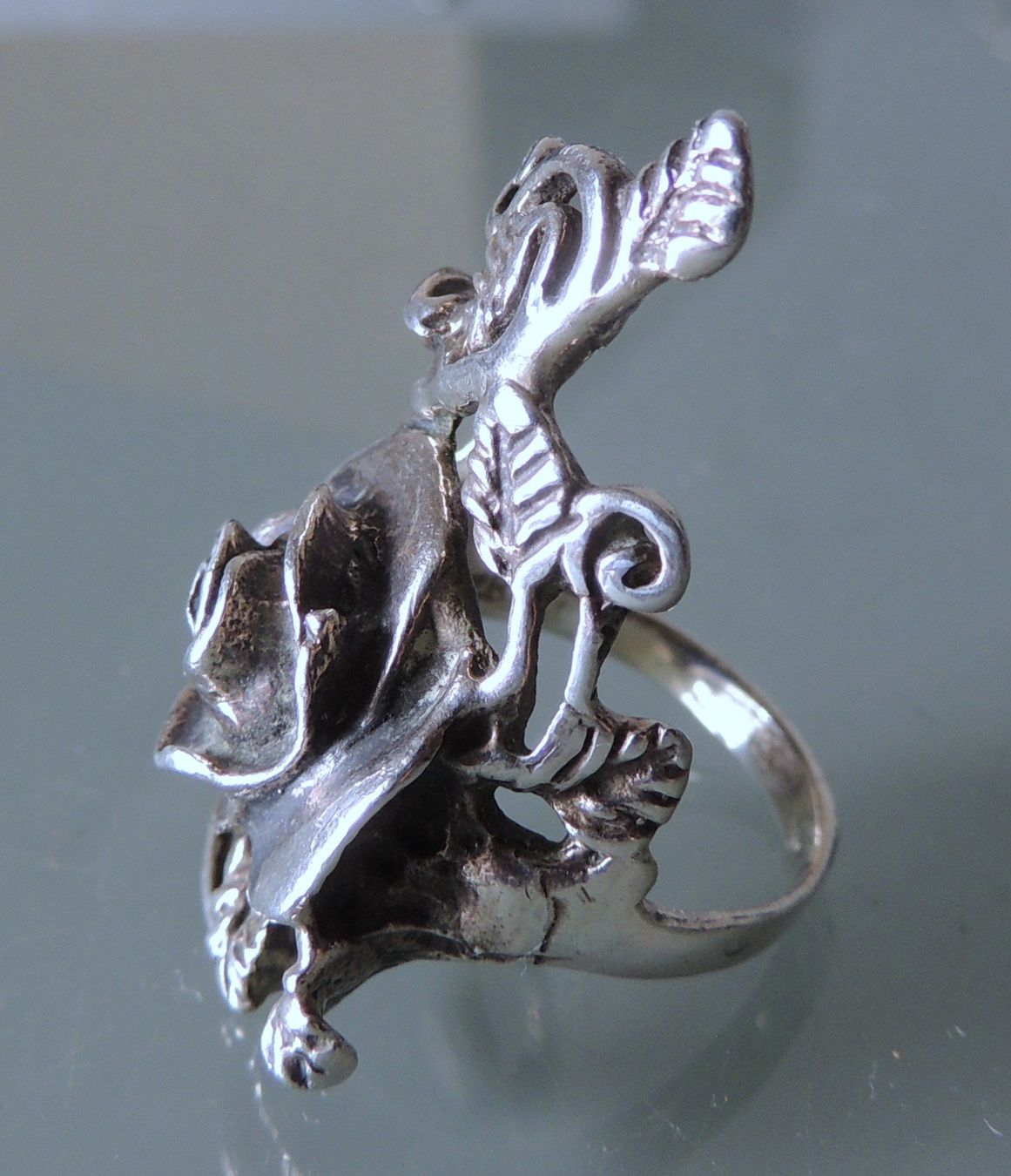 Ringe: Silber 925 Fingerring Rose Gr. 53 – Gebraucht aus Waldenburg von schaller707 1