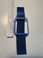 Apple Armband Uhrenarmband Edelstahl Milanaise blau