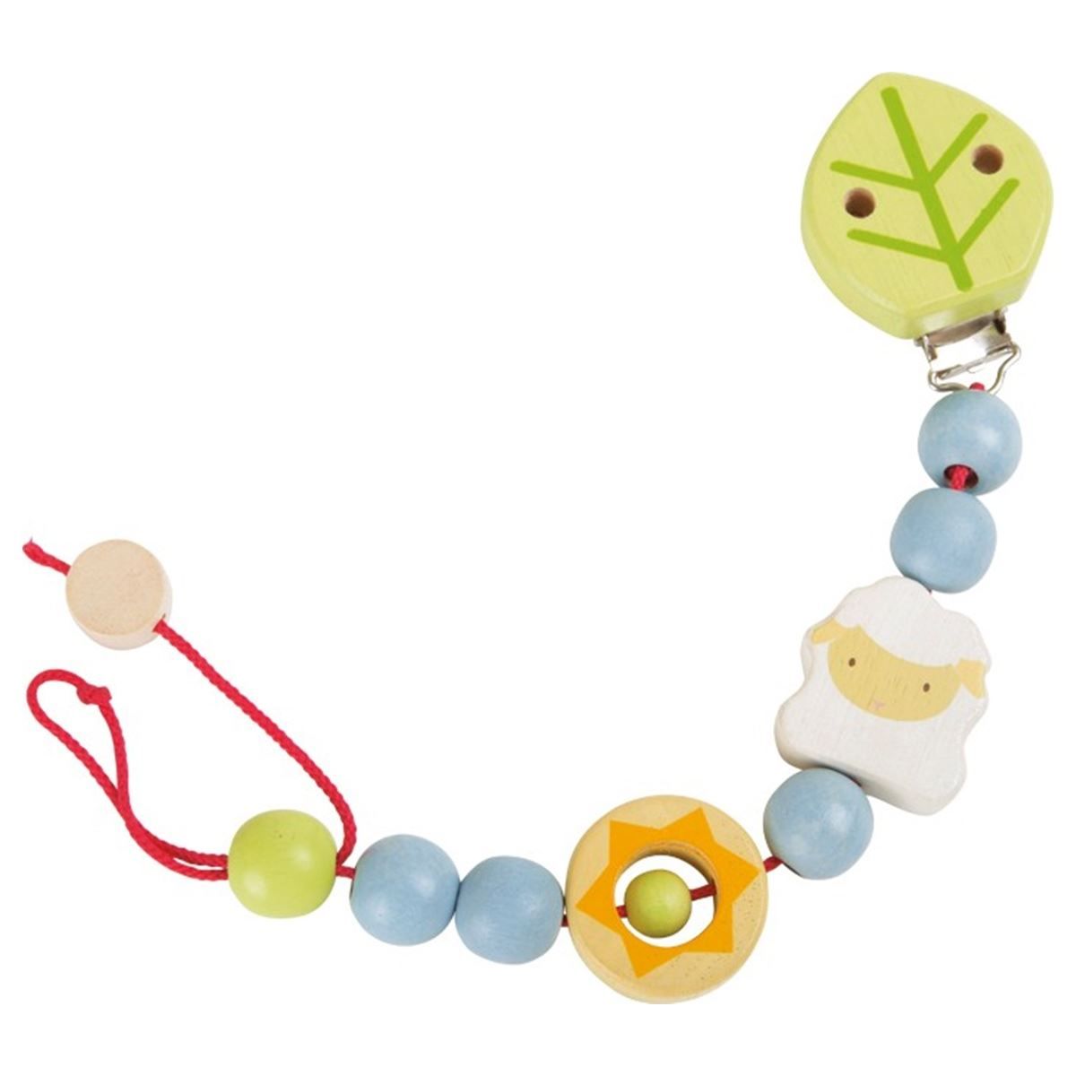 Succhiotti & catenelle porta ciuccio: Schnullerkette Schäfchen,Holz,small foot – Nuovo e nell'imballaggio originale da Wettingen venduto da Swala