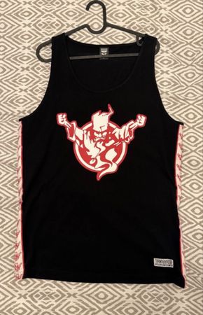 Débardeur Thunderdome Noir et Rouge - Taille L
