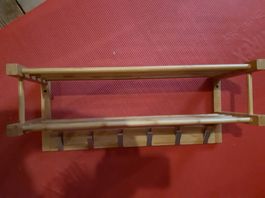 Holz Garderode mit Hutablage