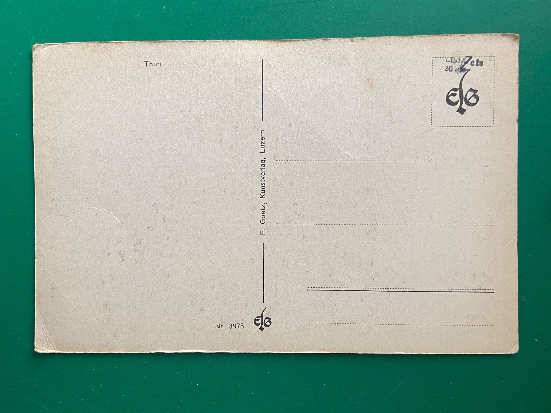 Cartoline postali: Thun - Kunstverlag Luzern – Usato da Steg VS venduto da _vinci_ 1
