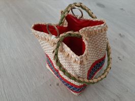 50er 60er Jahre Basttasche Handtasche Rockabella Mid Century