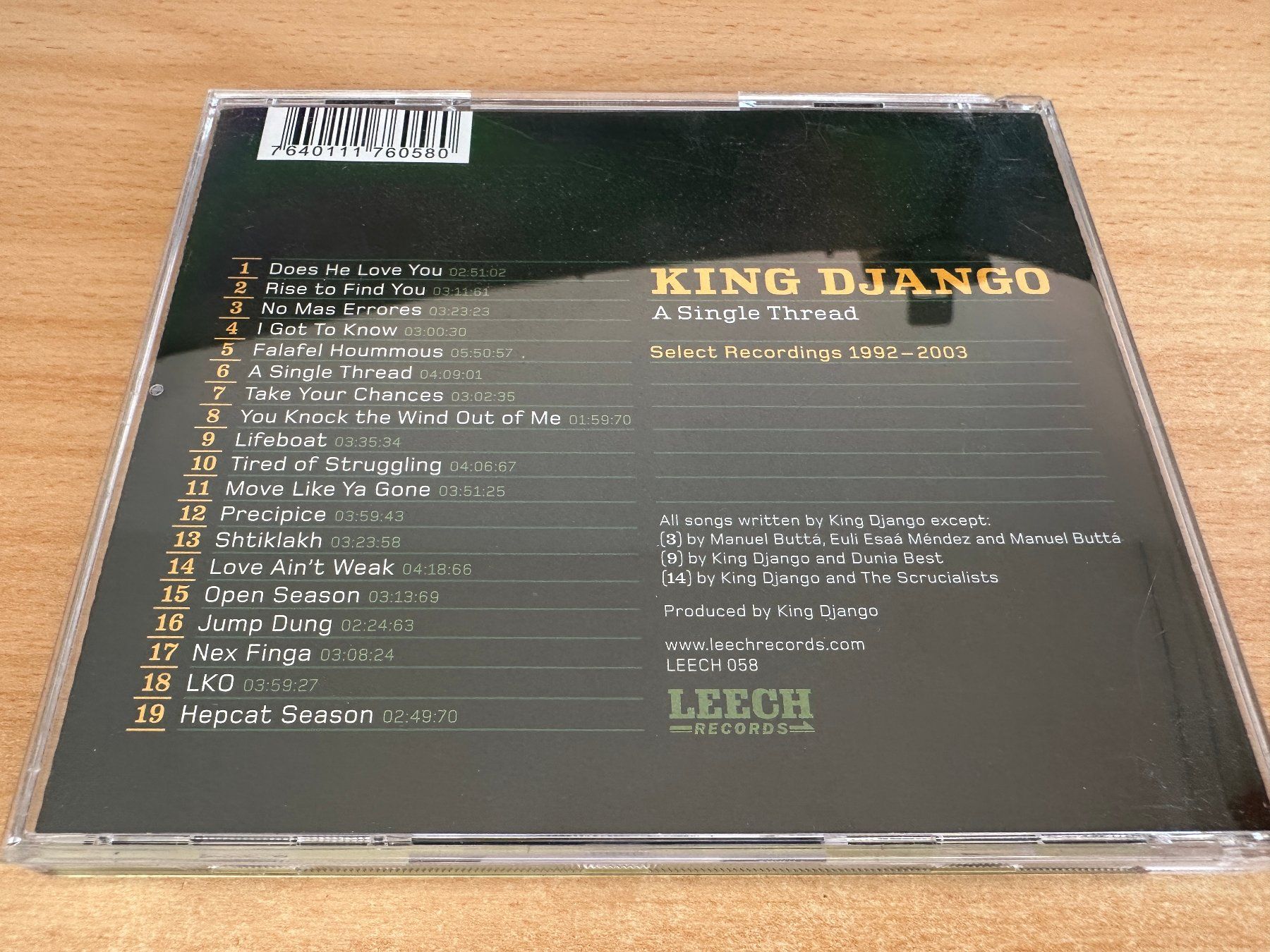CDs: M1 King Django – A Single Thread (Select Recordings 1992 - 2 – Gebraucht aus Rikon im Tösstal von Alpenmutz 1