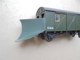 HO Liliput SBB  Schneebeseitigungswage grün Eigenbau Lüp14cm