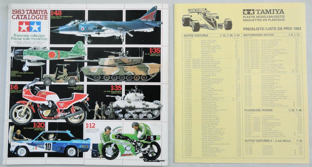 1983 TAMIYA KATALOG mit CHPreisliste (Gebraucht) in Frümsen für CHF 29