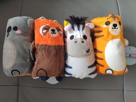 4 Tiere zum switchen Giraffe, Affe, Tiger, Panda Neu