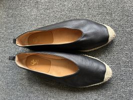 CC-Skor Espadrilles en cuir femme taille 38 noir