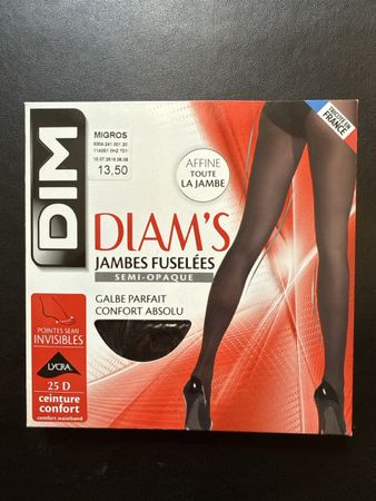 Neue Dim Diam's Strumpfhose, Grösse 1, 25D, Schwarz
