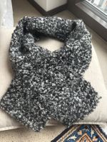 CUE Schal Wolle grau/schwarz NEU!