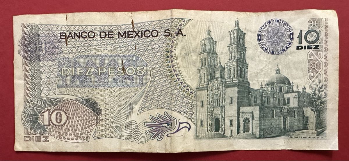 Banconote: Mexico 1972 10 Pesos – Usato da Watt venduto da Coins13 1