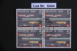 CH 1959 Viererblock sauber gestempelt               Los 6444