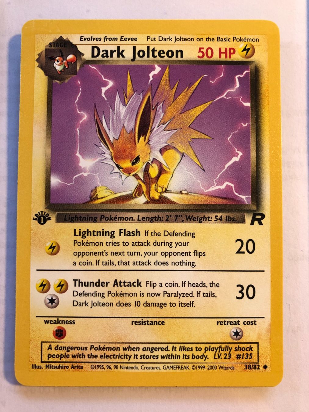 Sammelbilder & Trading cards: Dark Jolteon (unc.) Team Rocket 1st - MINT - ab 1.- – Gebraucht aus Giubiasco von dan_pr8b