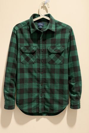 Ralph LaureOld Navy Green & Black Flannel Shirt - Size XS