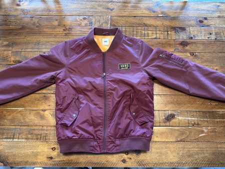 Vans Bomber Jacke, bordeauxrot, Grösse M – Top Zustand!