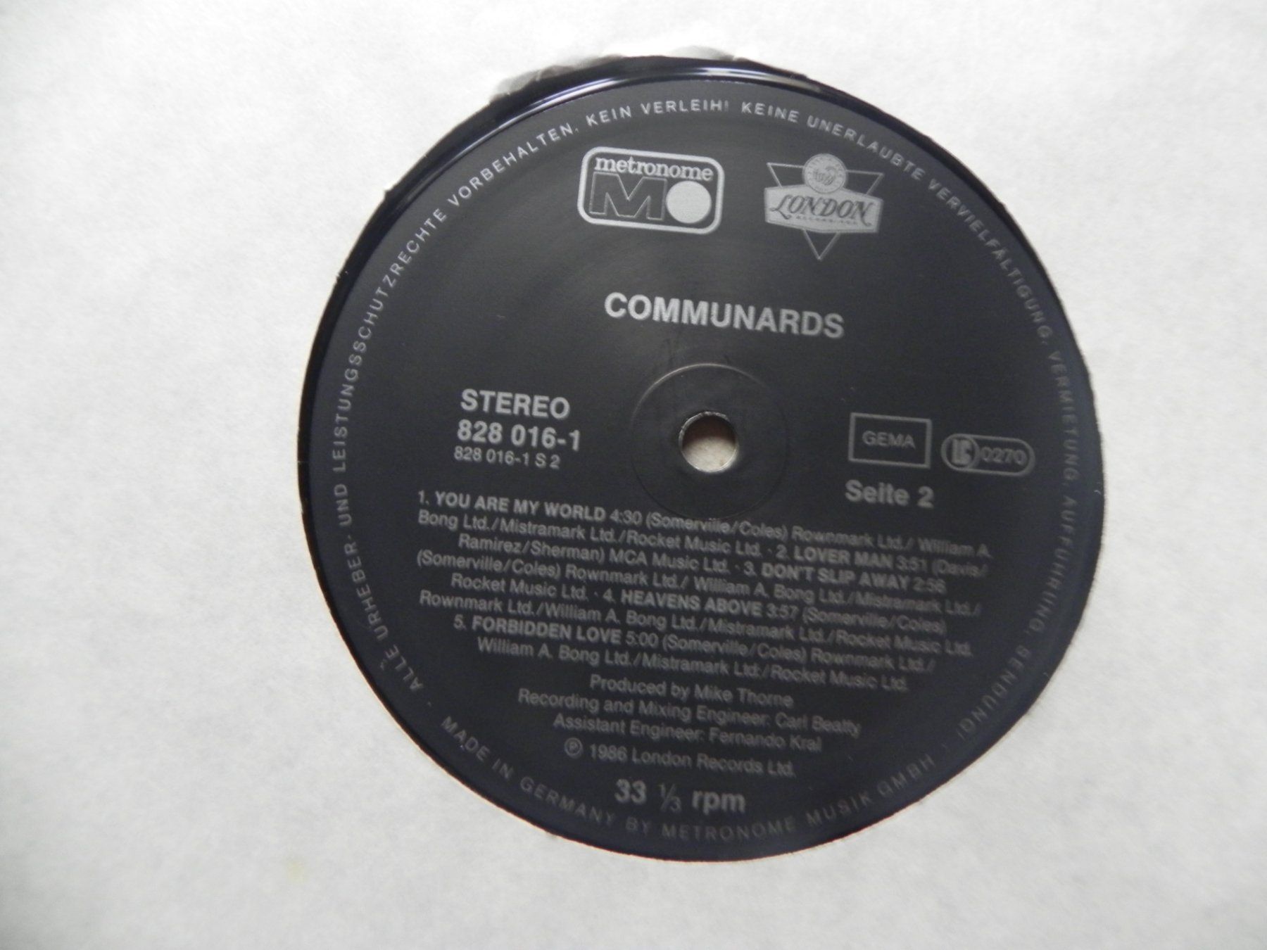 Dischi in vinile: LP brit. Pop Duo Communards 1985 mit Hit Leave me this Way – Usato da Siebnen venduto da krimsie 5