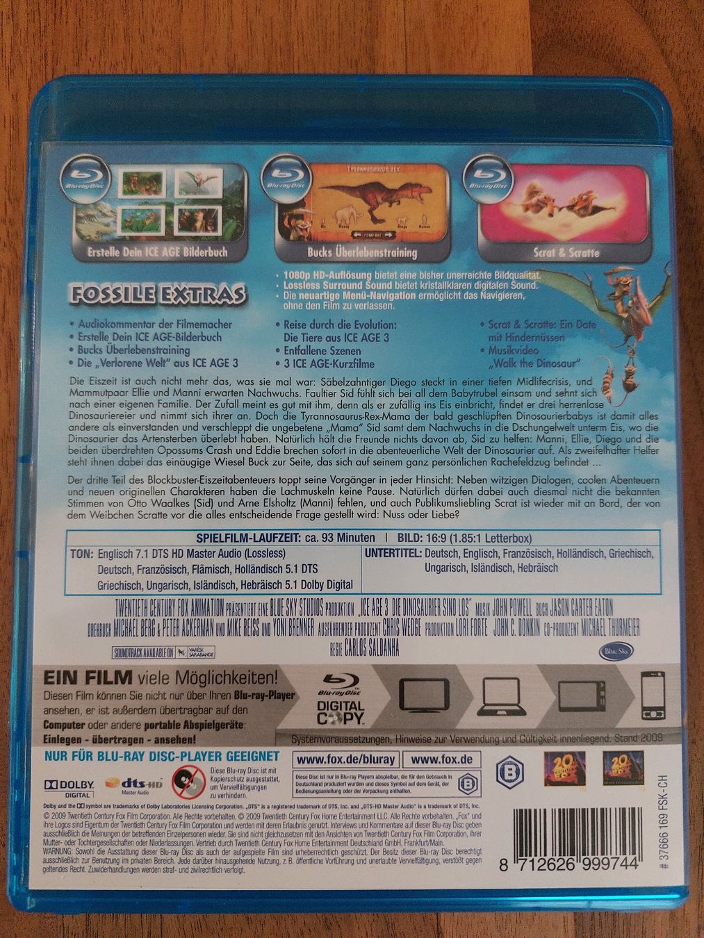 Tutti i DVDs: Blu Ray - Ice Age 3 Die Dinosaurier sind los – Usato da Rheinfelden venduto da FilmAuktion 1