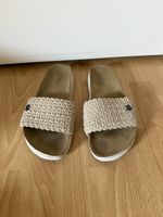 Esprit Pantolette beige gehäkelt Gr.38, guter Zust