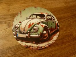 Schönes VW KÄFER - Blechschild Durchmesser 20 cm