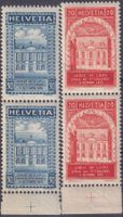1924, Nr.167+168 in PAAREN mit AUFNADELUNGS-KREUZ unten ! R!