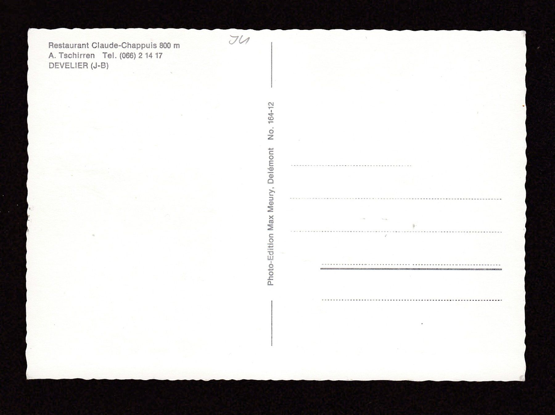 Cartoline postali: DEVELIER Restaurant Claude-Chappuis – Usato da Reiden venduto da cinfis 1