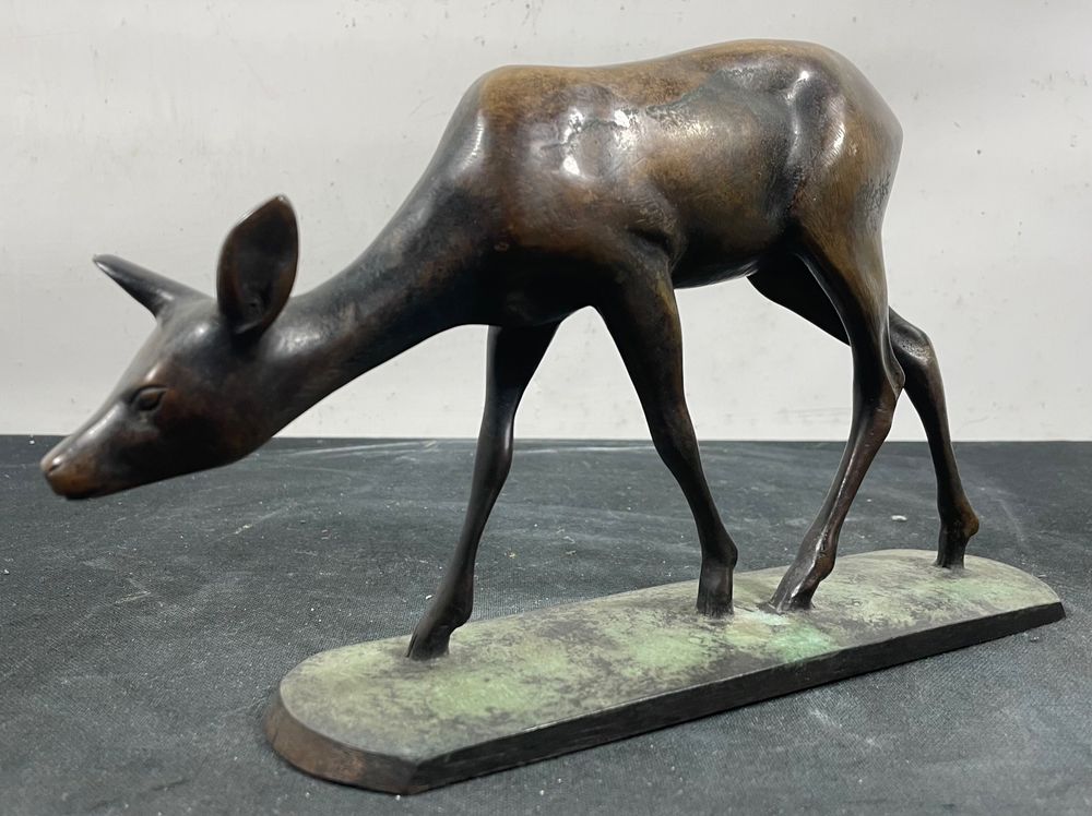 Antike Reh Skulptur aus gefülltem Bronze | Kaufen auf Ricardo