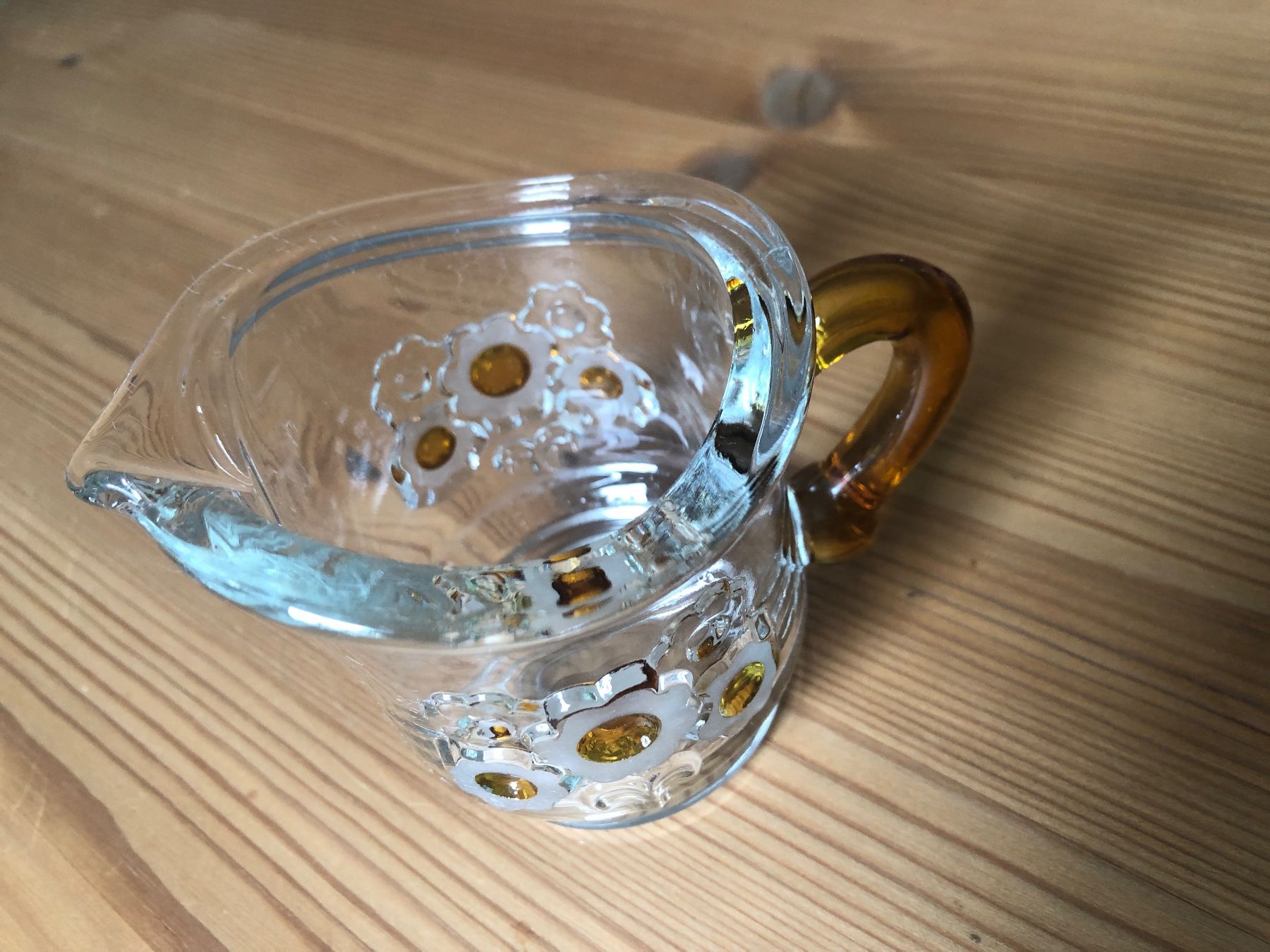 Caraffe: Hübscher, kleiner Glaskrug – Usato da Eschenz venduto da glaro14 3