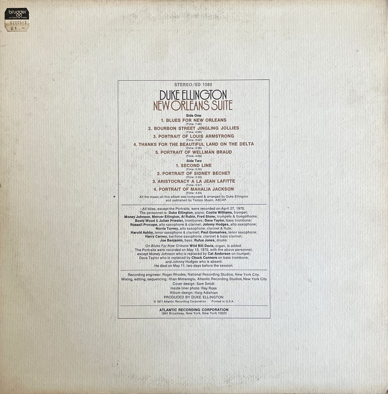 Dischi in vinile: Duke Ellington - New Orleans Suite – Usato da Savagnier venduto da Ne2065 1