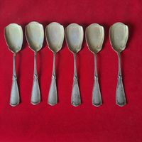 Jugendstil Deutsche  6 Löffel Vergoldet 