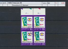 1995 "Telecom 95", Viererblock, ET - Stempel