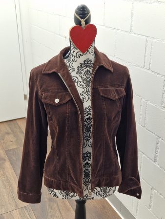 Baumwoll Damen Cordjacke braun M guter Zustand