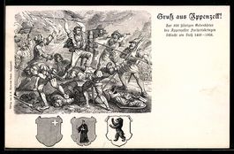 AK Appenzell, Schlacht am Stoß 1405-1905, 500 Jahrfeier