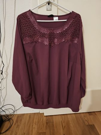 Bluse bordeaux Dressin, taille 54/56